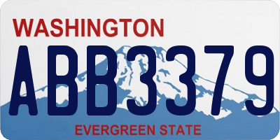 WA license plate ABB3379