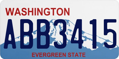WA license plate ABB3415