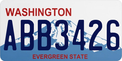 WA license plate ABB3426