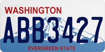 WA license plate ABB3427