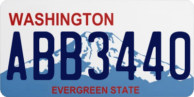 WA license plate ABB3440