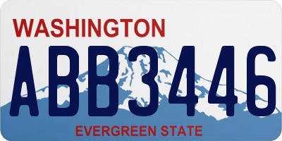 WA license plate ABB3446
