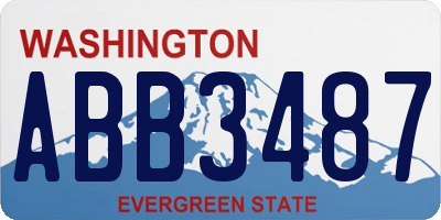 WA license plate ABB3487