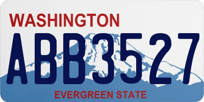 WA license plate ABB3527