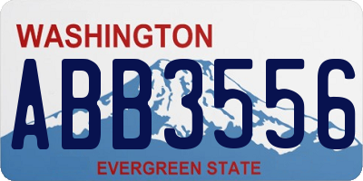WA license plate ABB3556