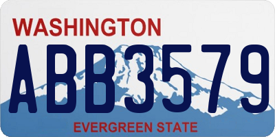 WA license plate ABB3579