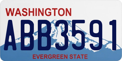 WA license plate ABB3591