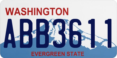 WA license plate ABB3611