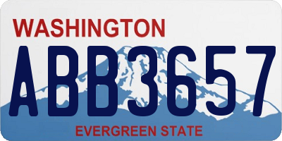 WA license plate ABB3657