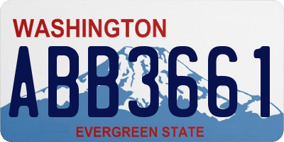 WA license plate ABB3661