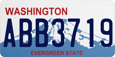 WA license plate ABB3719