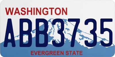 WA license plate ABB3735