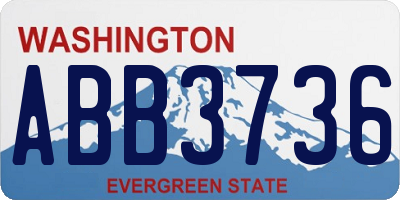 WA license plate ABB3736