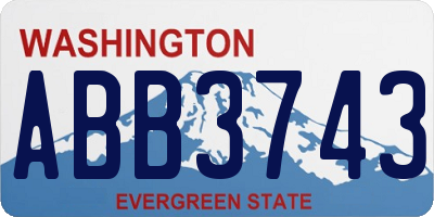 WA license plate ABB3743
