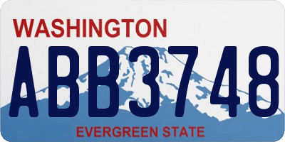 WA license plate ABB3748