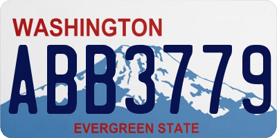 WA license plate ABB3779