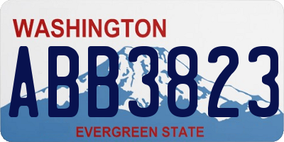 WA license plate ABB3823