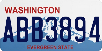 WA license plate ABB3894