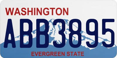 WA license plate ABB3895