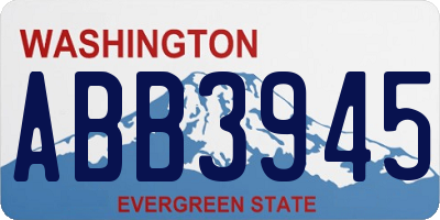 WA license plate ABB3945