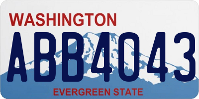 WA license plate ABB4043