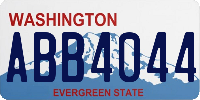 WA license plate ABB4044