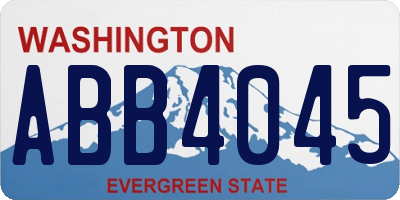 WA license plate ABB4045