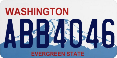 WA license plate ABB4046