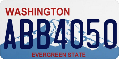 WA license plate ABB4050