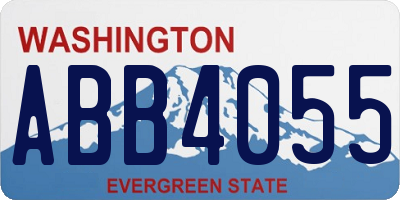 WA license plate ABB4055