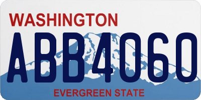 WA license plate ABB4060