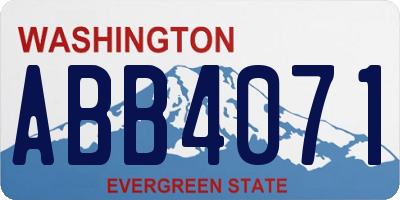 WA license plate ABB4071