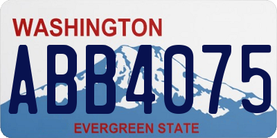 WA license plate ABB4075
