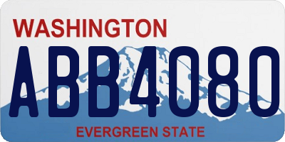 WA license plate ABB4080