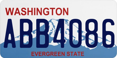 WA license plate ABB4086