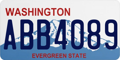 WA license plate ABB4089