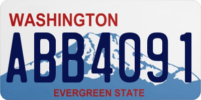 WA license plate ABB4091