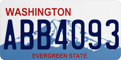 WA license plate ABB4093