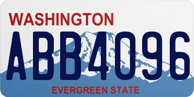 WA license plate ABB4096