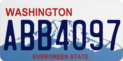 WA license plate ABB4097