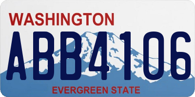 WA license plate ABB4106