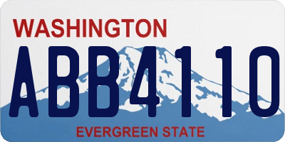 WA license plate ABB4110