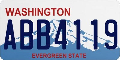 WA license plate ABB4119