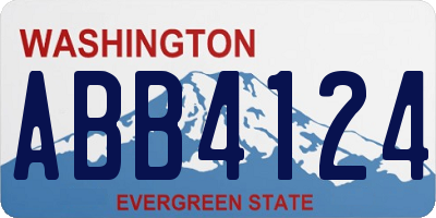 WA license plate ABB4124