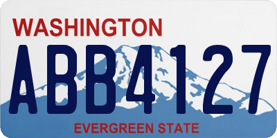 WA license plate ABB4127