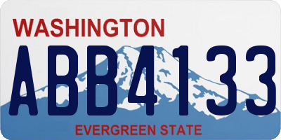WA license plate ABB4133