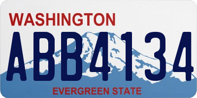 WA license plate ABB4134