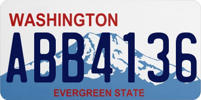 WA license plate ABB4136