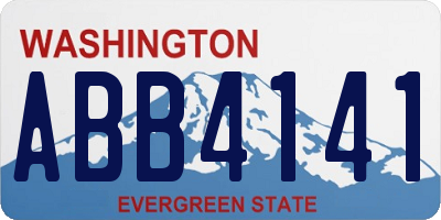 WA license plate ABB4141