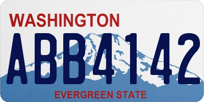 WA license plate ABB4142